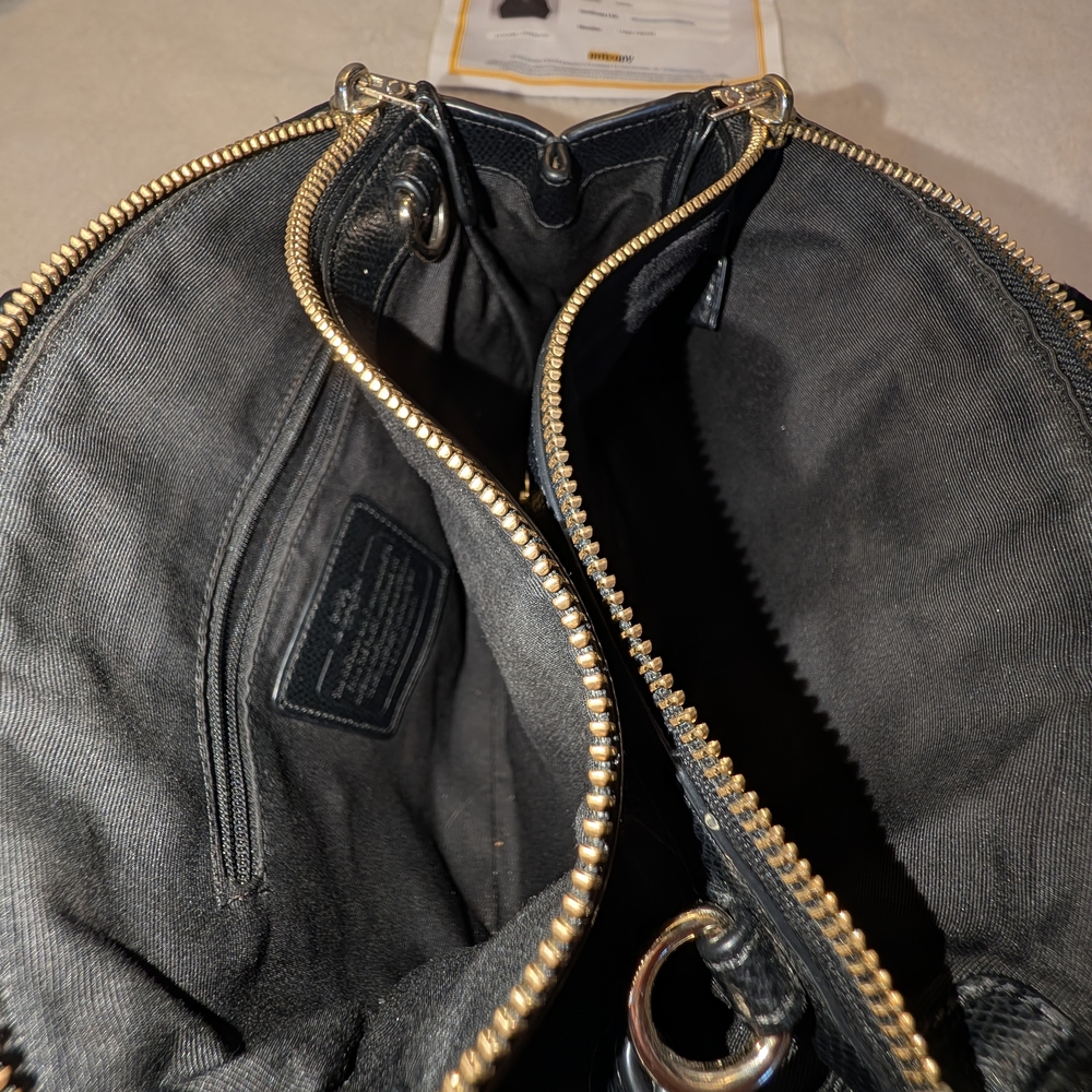 Coach Christie Carryall Leather Black Purse - Picture 8 of 9